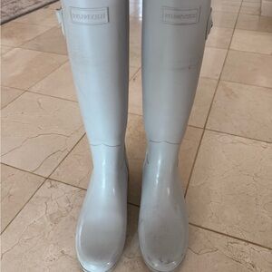 Hunter Gray Rubber Sole Boots